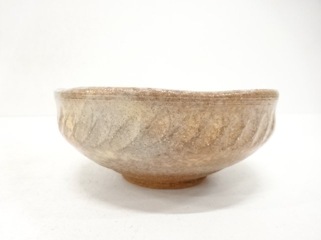  京焼　浅見与し三造　櫛目　茶碗
